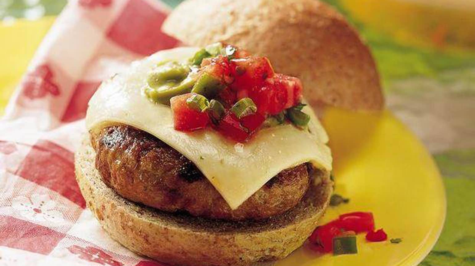 Burgers mexicains au poulet